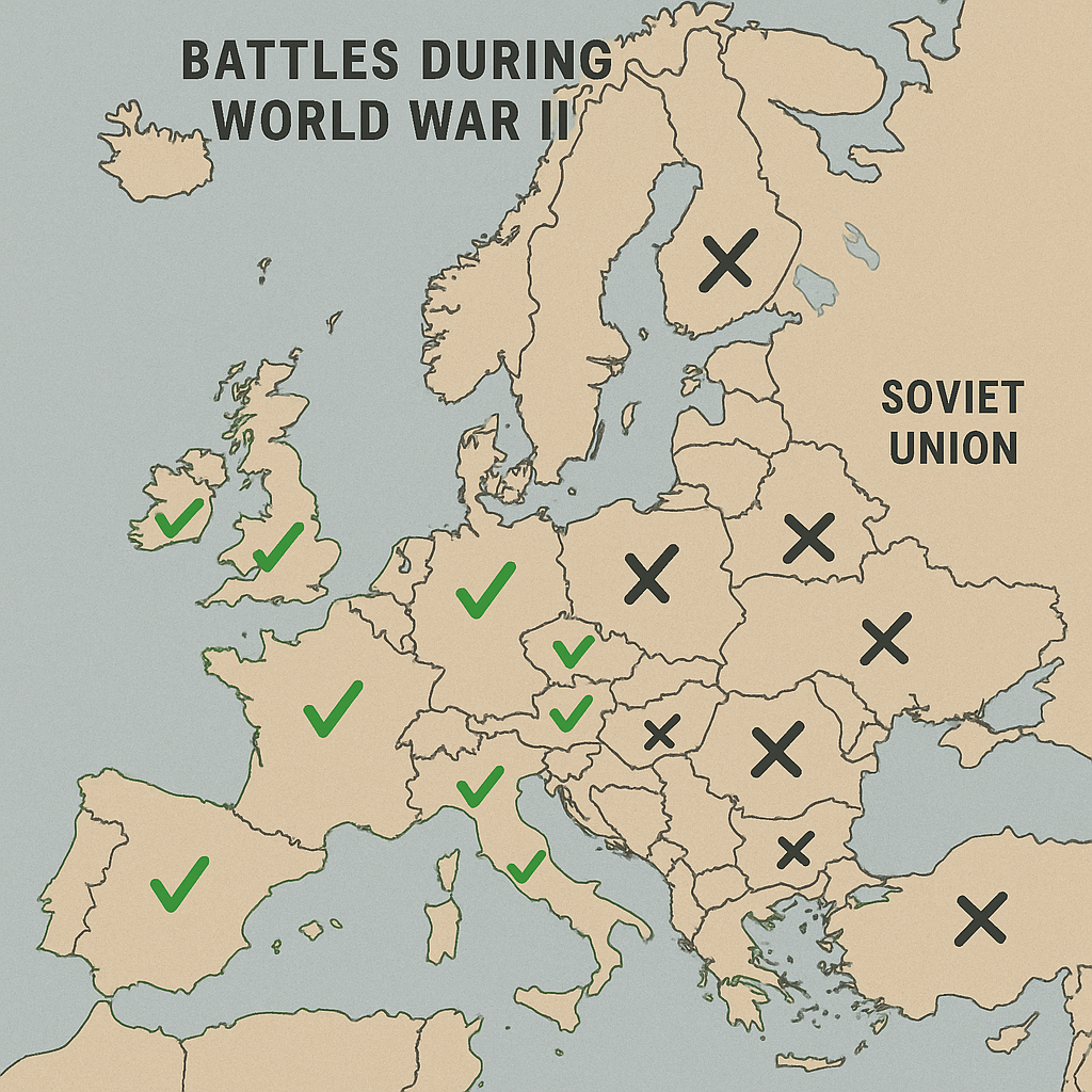 Battles during World War II map